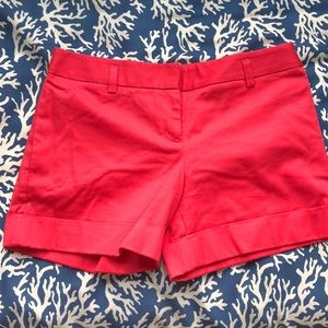 Hot pink Express cuffed shorts